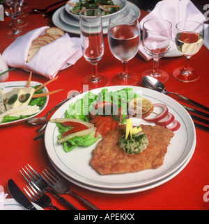 Cena a base di pesce. La Passera pianuzza. Foto Stock