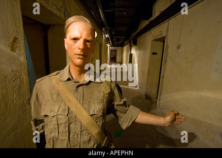 Casella di battaglia della Seconda guerra mondiale Malaya Singapore Command Center Fort Canning Singapore Foto Stock