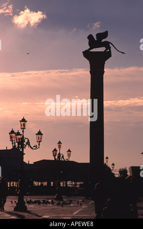 Venezia, Italia. Piazzetta San Marco al tramonto. Foto Stock