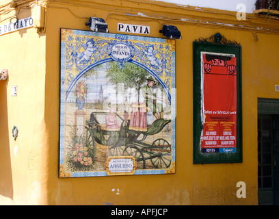 Parete in ceramica Poster, Siviglia, Spagna. Foto Stock