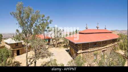 Un due foto stitch immagine panoramica della demo di Debre monastero. Foto Stock