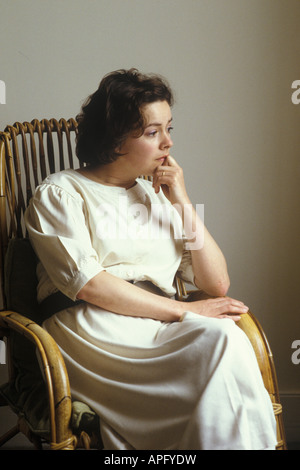 Donna volubile Foto Stock