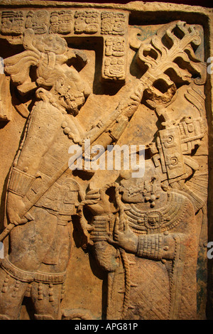 Sanguinoso rito Maya- Museo Britannico Foto Stock