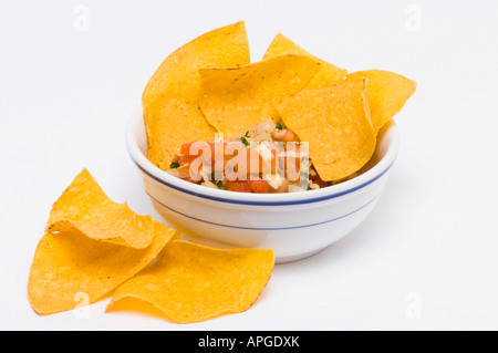 Pico de Gallo con chip Foto Stock