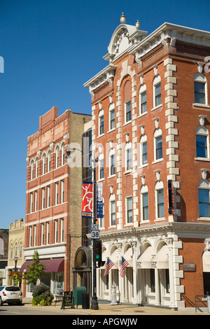 WISCONSIN Racine edifici storici nel centro di negozi e affari Foto Stock