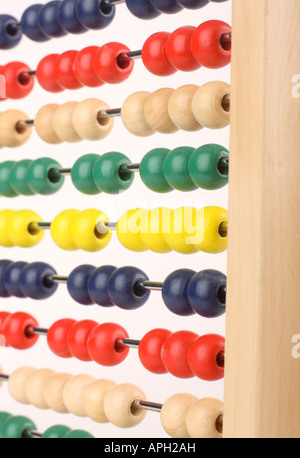 Abacus caclulator con perline colorate Foto Stock