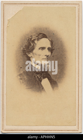 Carte de visite di CSA presidente Jefferson Davis. Foto Stock
