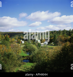 geography / travel, USA, Vermont, typical village in Vermont at Waits River, church, landscape, landscapes Foto Stock