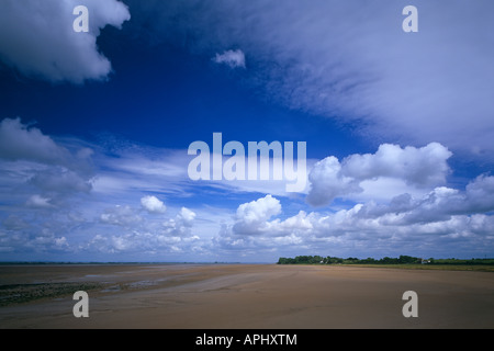 Una vista panoramica del Solway Firth da Bowness-on-Solway, Cumbria Foto Stock