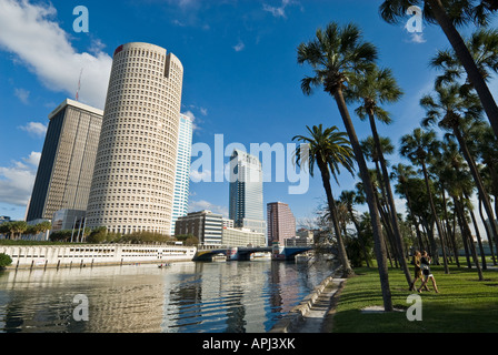 Università di Tampa campus si affaccia sul fiume Hillsborough downtown Tampa Florida Foto Stock
