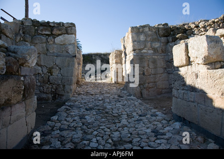 Foto di stock di Tel Meghiddo Armageddon Parco Nazionale Foto Stock