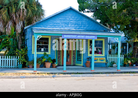 Turismo e vacanze vedute del centro storico di Cedar Key Florida Foto Stock