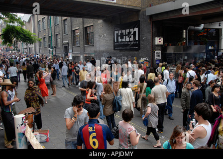 Domenica a Brick Lane East London. Foto Stock