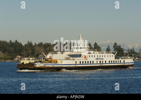 BC Ferries MV Quinsam traghetto per auto tra Gabriola Island e Nanimo della Columbia britannica in Canada Foto Stock