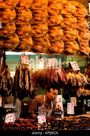 Cina cinese di Hong Kong Ristorante Anatra alla Pechinese pollo Foto Stock