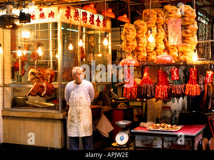 Cina cinese di Hong Kong Ristorante Anatra alla Pechinese pollo Foto Stock