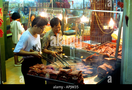 Cina cinese di Hong Kong Ristorante Anatra alla Pechinese pollo Foto Stock