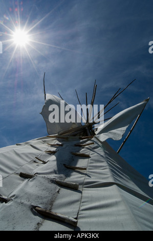Tende tepee presso il St Mary's Mission- Stevensville, Montana Foto Stock