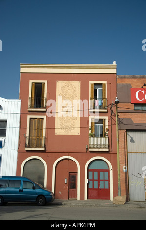 Casa nel quartiere Poblenou, Barcellona, in Catalogna, Spagna Foto Stock