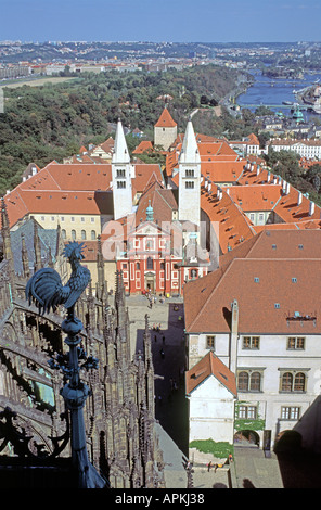 Vista sulla città di Praga la capitale della Repubblica ceca Foto Stock