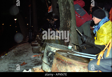 La Rivoluzione arancione, Maydan Nezaleznosty, Yuschenko, Ucraina, Ukrania, Kiev, Kyiv, 2004, Timoshenko, Yanukovich, democrazia tamburo Foto Stock