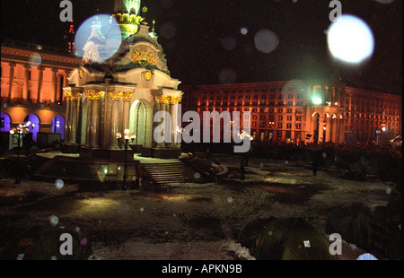 La Rivoluzione arancione, Maydan Nezaleznosty, Yuschenko, Ucraina, Ukrania, Kiev, Kyiv, 2004, Timoshenko, Yanukovich, democrazia Foto Stock