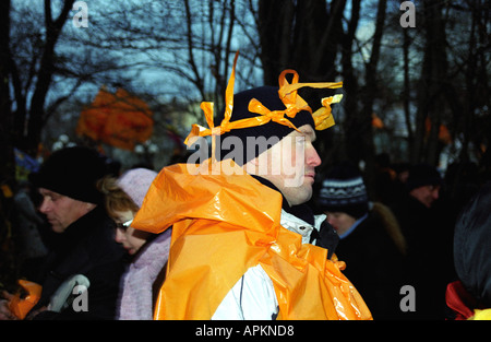 La Rivoluzione arancione, Maydan Nezaleznosty, Yuschenko, Ucraina, Ukrania, Kiev, Kyiv, 2004, Timoshenko, Yanukovich, democrazia Foto Stock