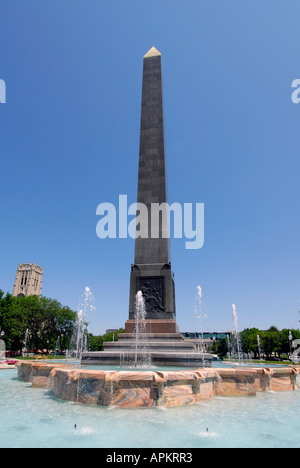 Veterans Memorial Plaza nel Parco di Università la lotta contro la guerra la storia nel centro di Indianapolis in Indiana Foto Stock