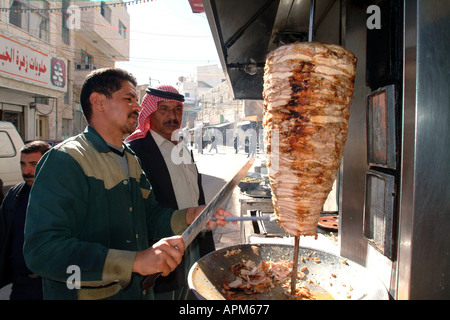 Shawerma giordani Döner Kebab food Foto Stock