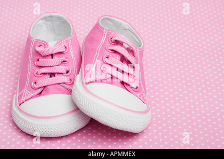 Rosa baby sneakers Foto Stock