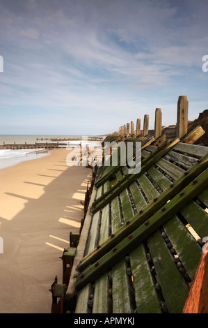 Happisburgh Beach, Norfolk, Regno Unito Foto Stock