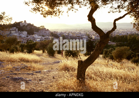 Fotografia di viaggio dall'Acropoli, Athina, Atene, Grecia, Europa Foto Stock
