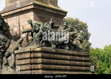 Dettaglio della guerra peninsulare, monumento nel Porto Portogallo Foto Stock