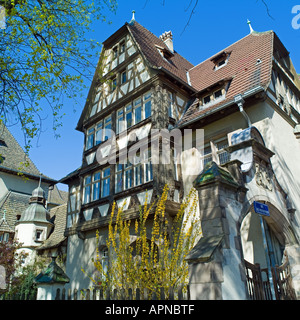 Alfred Marzolff house, direttore della scuola di alloggiamento, Lycée des Pontonniers, Liceo internazionale, primavera, Strasburgo, Alsazia, Francia, Europa Foto Stock