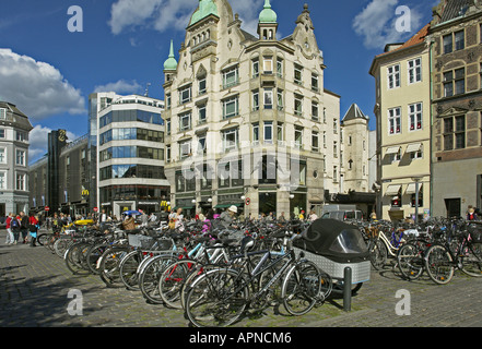 L'estremità nord di Hojbro Plads (quadrato) nella città di Copenhagen Foto Stock