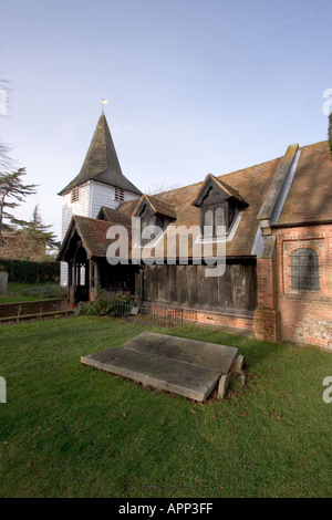 St Andrews chiesa parrocchiale Greensted Essex costruita 850annuncio, Inghilterra GB UK Foto Stock