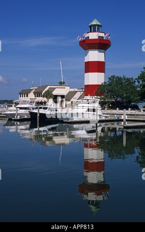 Carolina del Sud Hilton Head Island view verso il porto storico faro Foto Stock