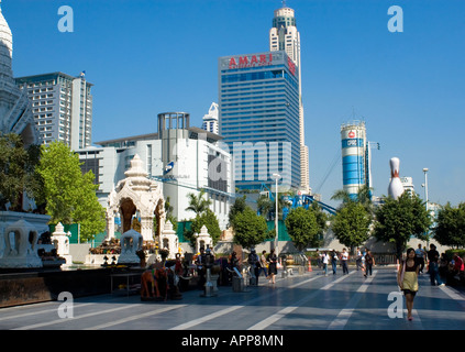 Central World Plaza, Rajpasong intersezione, Bangkok in Thailandia Foto Stock