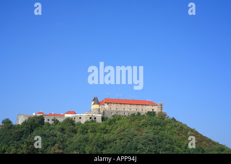 Palanok Castello (XIV secolo), Mukachevo, Zakarpattia, Oblast di Ucraina Foto Stock