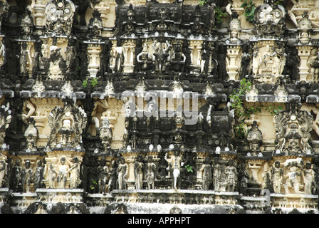 Parete di Sid di templeart Padmanabhaswamy temple Thiruvananthapuram Kerala, India Foto Stock