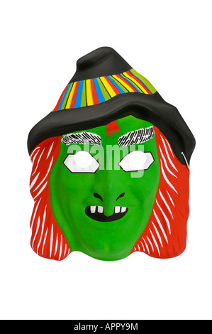 Halloween maschera strega Foto Stock