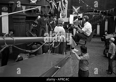 Ripresa la Arnold Bennett Clayhanger serie TV su ATV Elstree Studios backlot 1974 Foto Stock