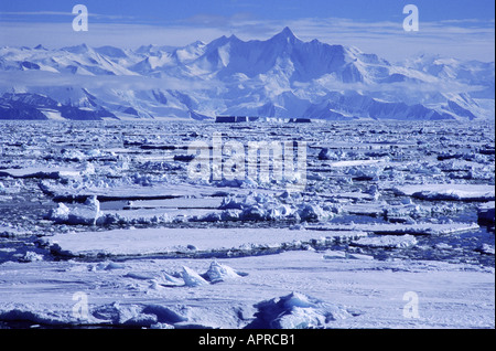 Montare Herschel vicino a Cape Hallett Victoria Terra Mare di Ross Antartide Foto Stock