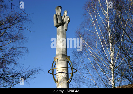 La Madonna e il bambino a Diessen Marienmuenster Baviera Germania Foto Stock