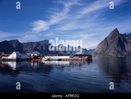 Hamnoy, Isole Lofoten in Norvegia. Foto Stock