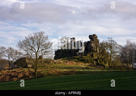 Robin Hood's Stride, Harthill Moor, Parco Nazionale di Peak District, Derbyshire, England, Regno Unito Foto Stock