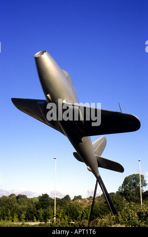 Il Whittle Jet memorial, Lutterworth Leicestershire, England, Regno Unito Foto Stock