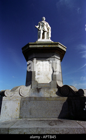 Una statua e Memoriale di Prince Albert Queen Victoria s consorte in Tenby Foto Stock