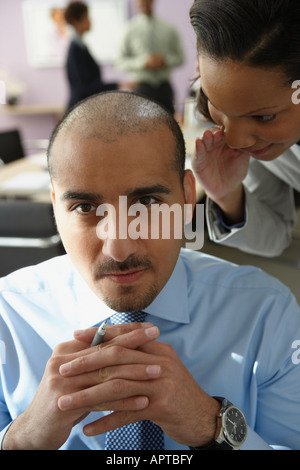 Imprenditrice raccontare segreto di imprenditore Foto Stock