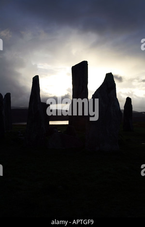 Callanish cerchio di pietra isola di Lewis Ebridi Scozia Scotland Foto Stock